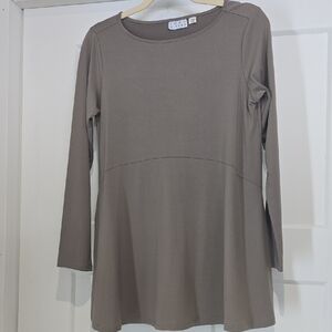 Joan Rivers Taupe Long Sleeve Tunic